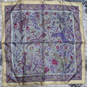 Hermès Handkerchief Scarf Pavement Mosaic Animal